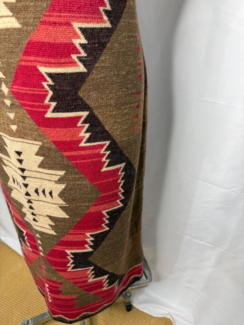 Lauren Ralph Black Label Womens Skirt 3X Aztec Southwestern Print Brown Red - Picture 3 of 12